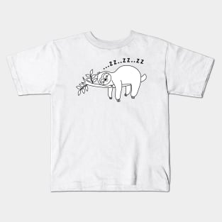 Sleeping Sloth Kids T-Shirt